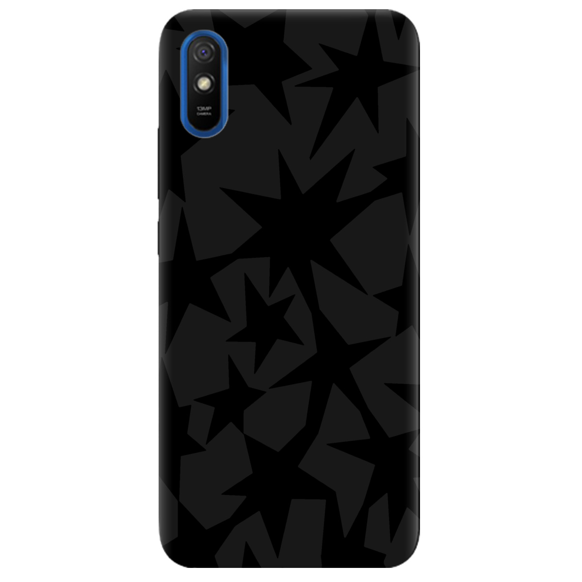 Чохол для Xiaomi Redmi 9A чорний матовий soft touch Black stars - фото 1 Чохол для Xiaomi Redmi 9A чорний матовий soft touch Black stars - фото 1 - Чохли для телефонів