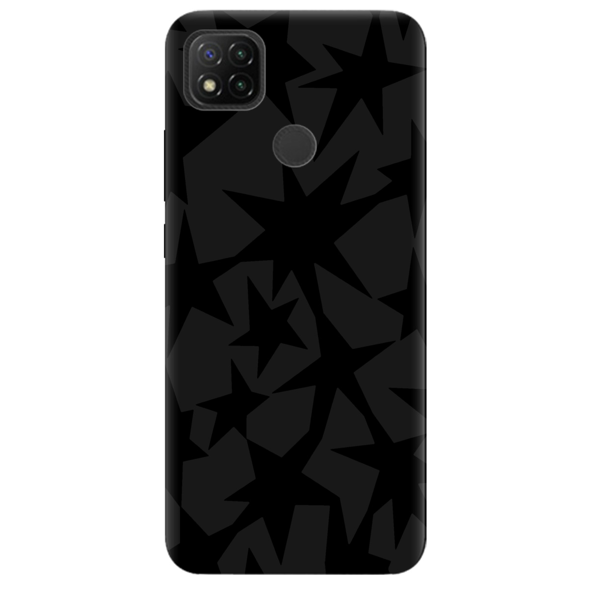 Чехол для Xiaomi Redmi 9C черный матовый soft touch Black stars - фото 1 Чехол для Xiaomi Redmi 9C черный матовый soft touch Black stars - фото 1 - Чехлы для телефонов
