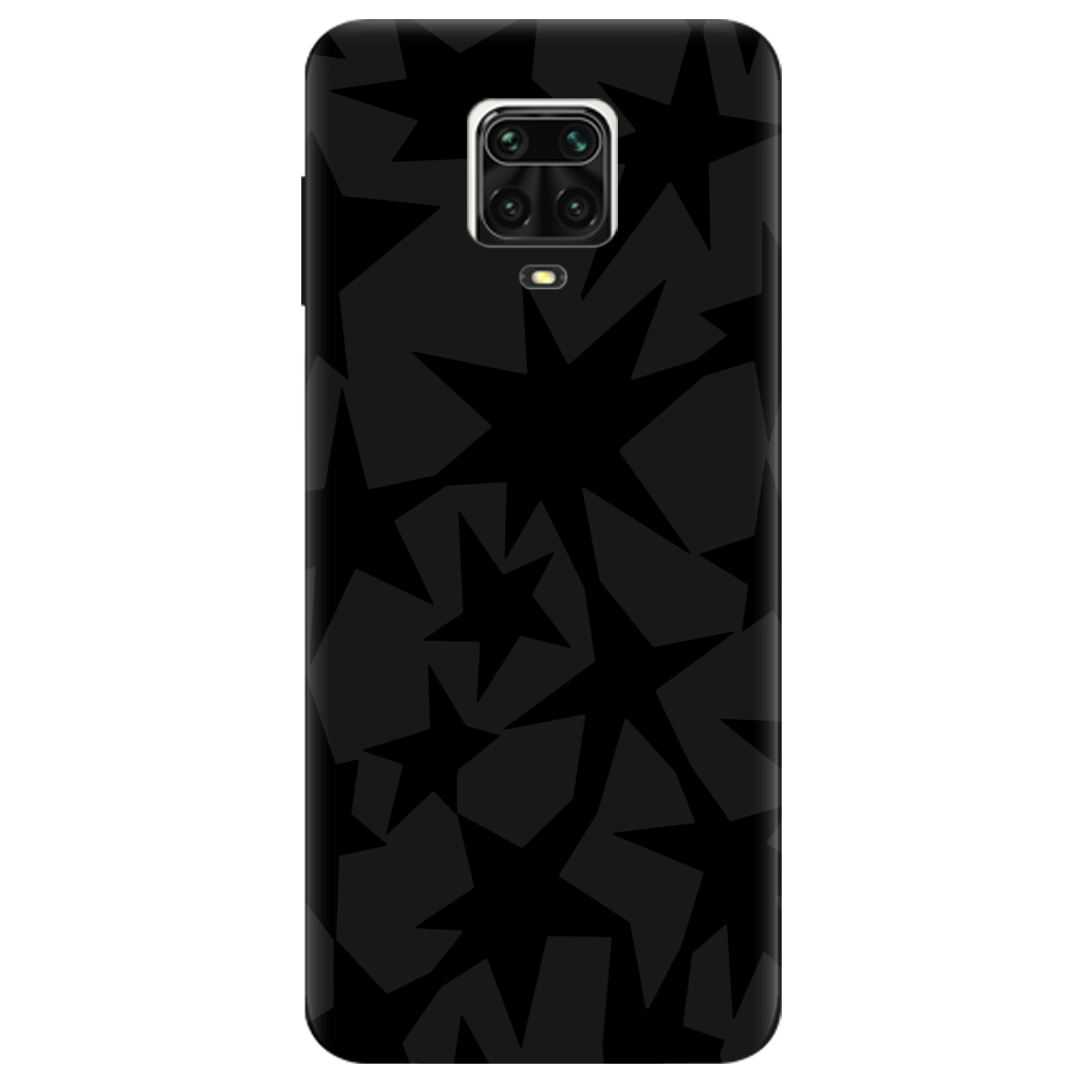 Чохол для Xiaomi Redmi Note 9s чорний матовий soft touch Black stars - фото 1 - Чохли для телефонів