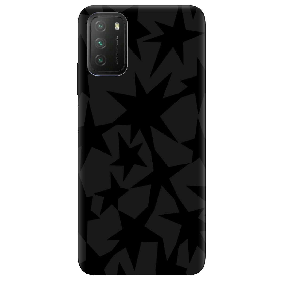 Чохол для Xiaomi Poco M3 чорний матовий soft touch Black stars - фото 1 Чохол для Xiaomi Poco M3 чорний матовий soft touch Black stars - фото 1 - Чохли для телефонів