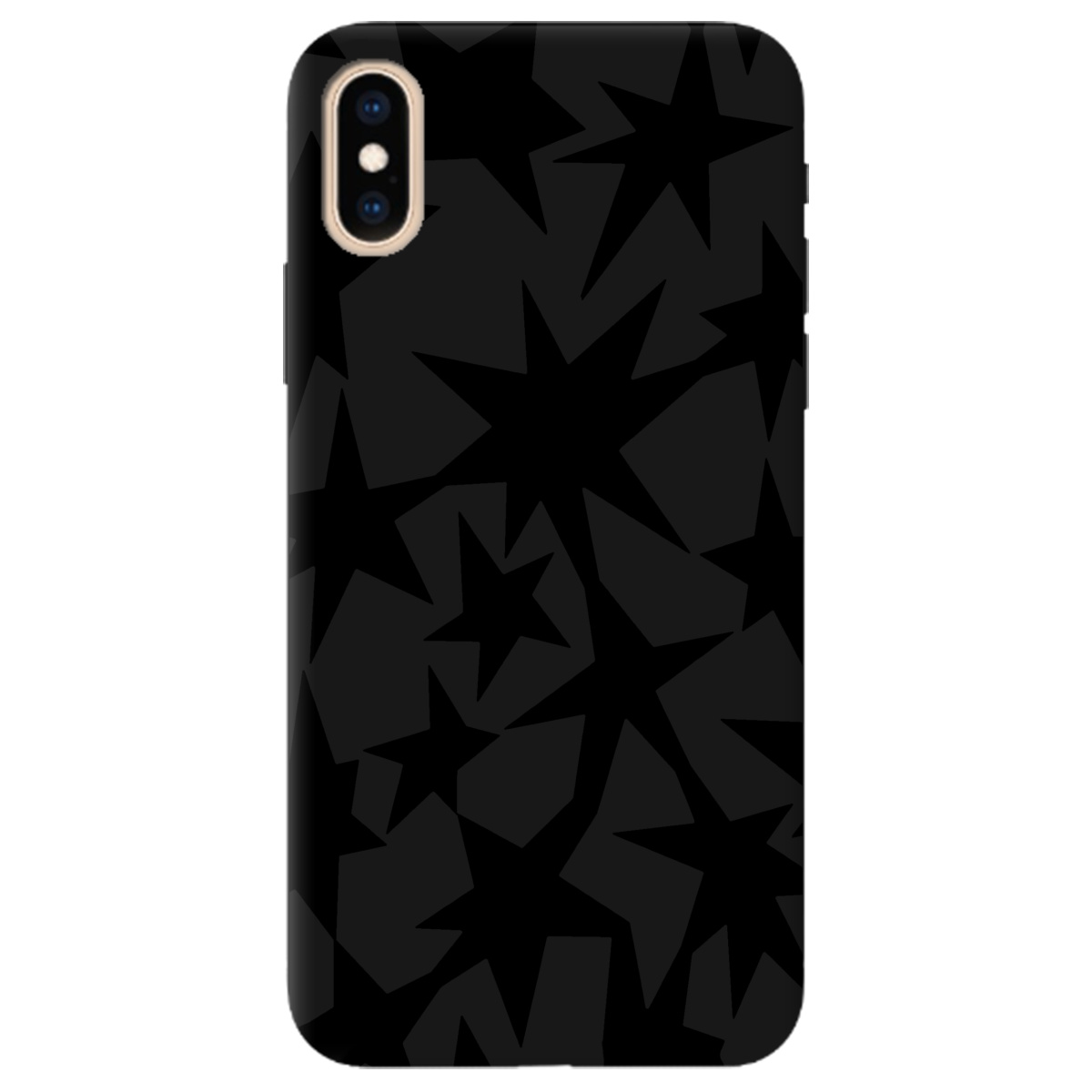 Чехол для Apple iPhone XS Max черный матовый soft touch Black stars - фото 1 - Чехлы для телефонов