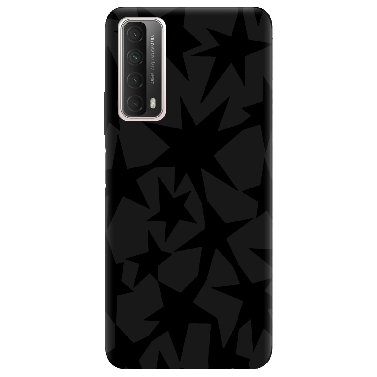 Чехол для Huawei P Smart 2021 черный матовый soft touch Black stars - фото 1 - Чехлы для телефонов