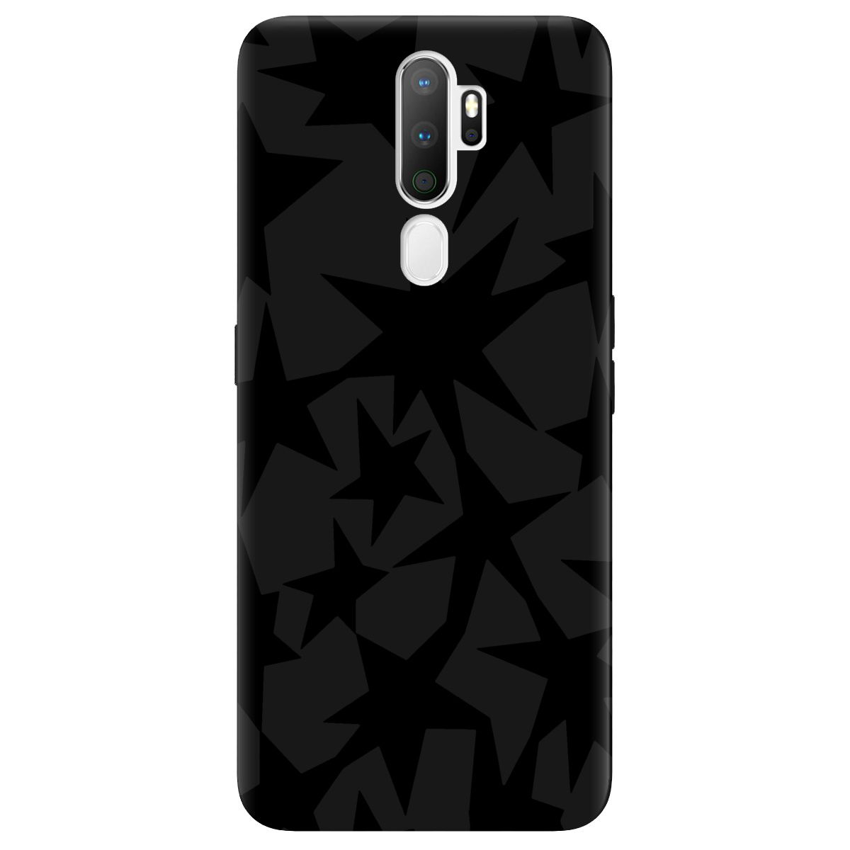 Чехол для Oppo A5 2020/A9 2020 черный матовый soft touch Black stars - фото 1 - Чехлы для телефонов