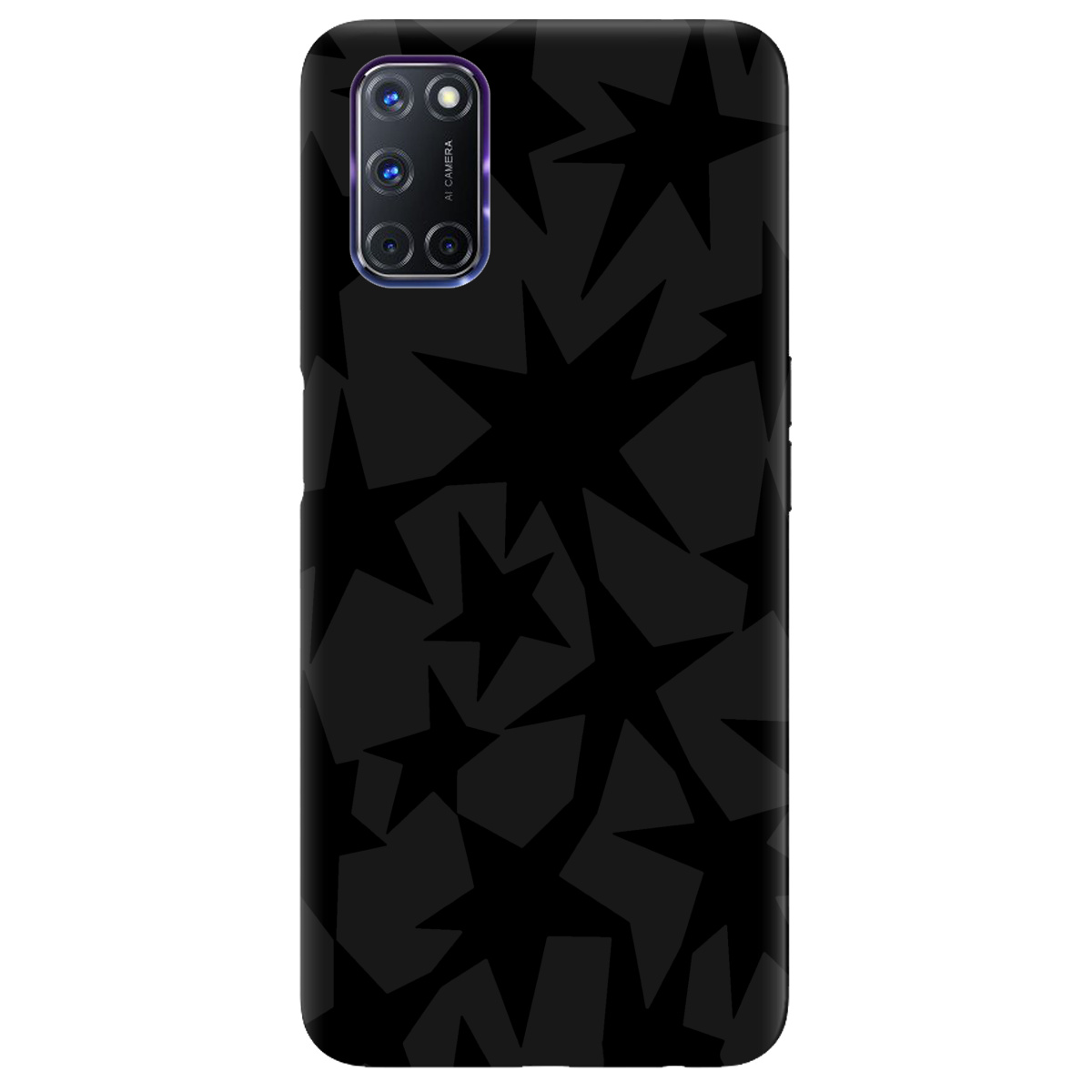 Чехол для Oppo A52/ A72/ A92 черный матовый soft touch Black stars - фото 1 - Чехлы для телефонов