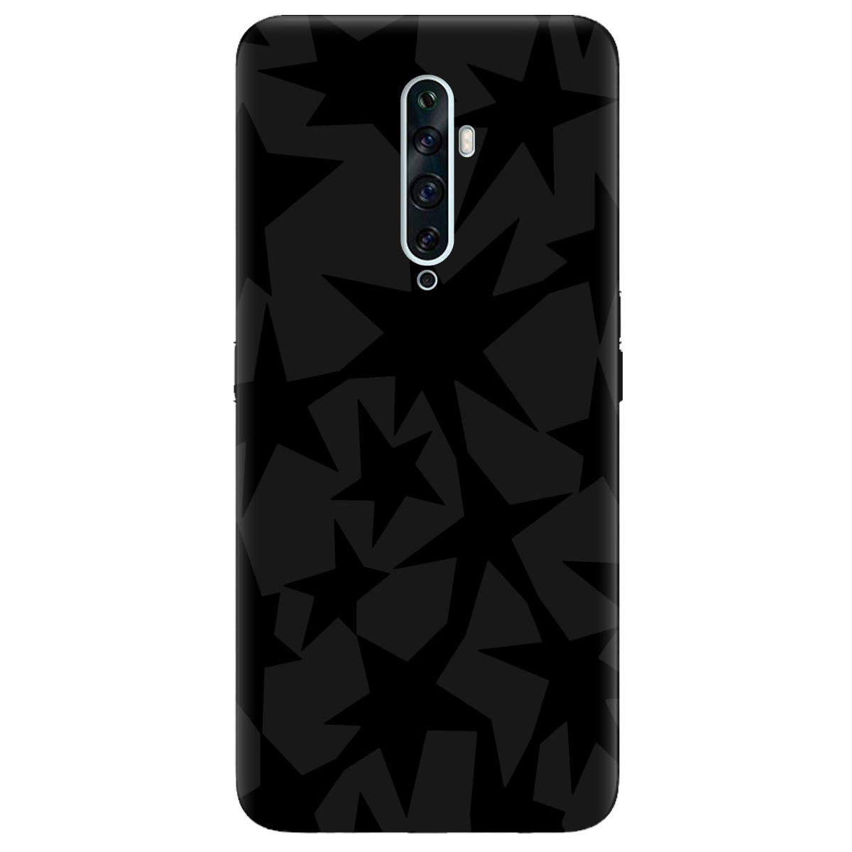Чохол для Oppo Reno 2 чорний матовий soft touch Black stars - фото 1 - Чохли для телефонів