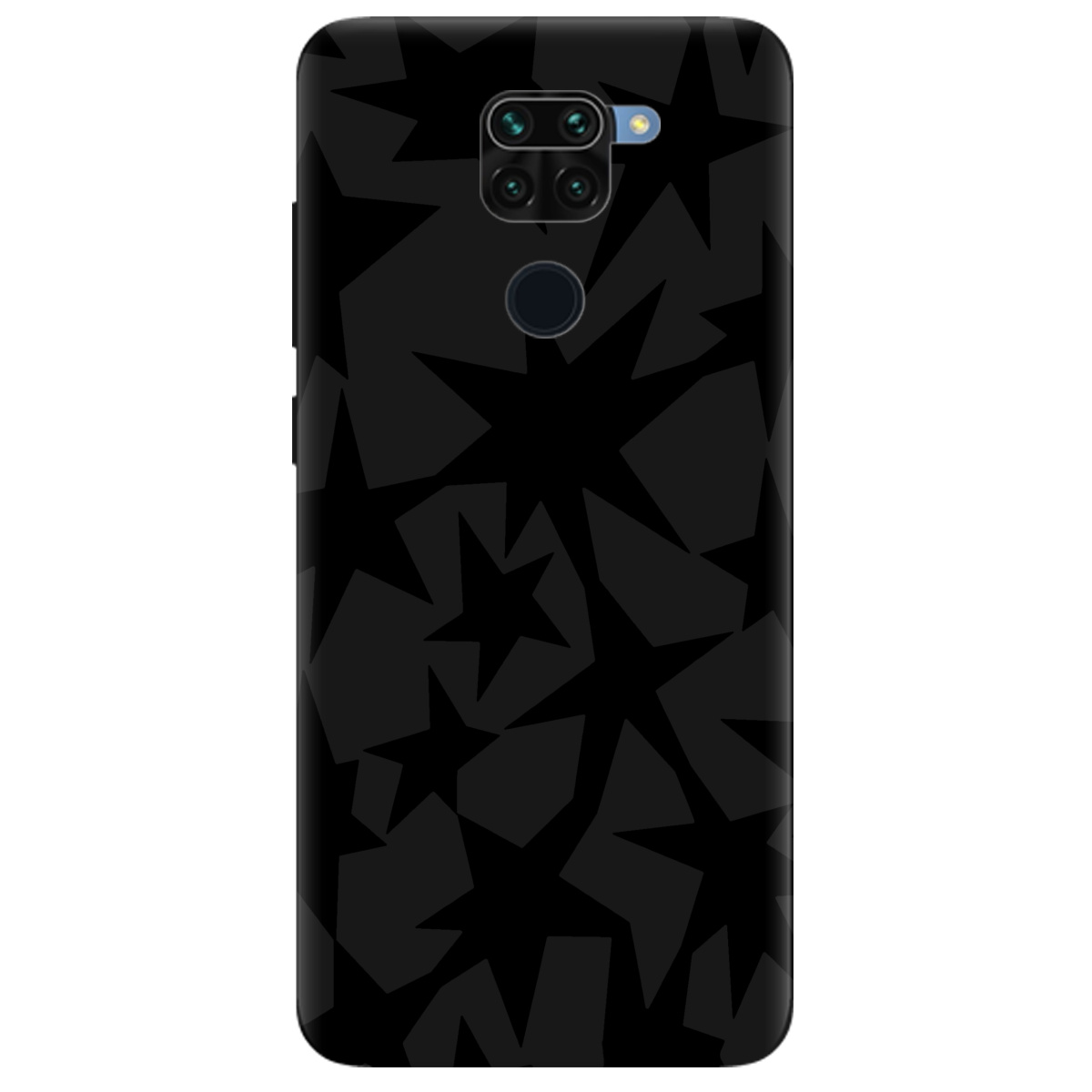 Чохол для Xiaomi Redmi Note 9 чорний матовий soft touch Black stars - фото 1 Чохол для Xiaomi Redmi Note 9 чорний матовий soft touch Black stars - фото 1 - Чохли для телефонів
