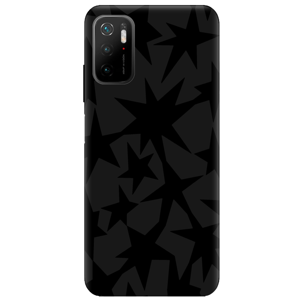 Чохол для Xiaomi Redmi Note 10 5G чорний матовий soft touch Black stars - фото 1 - Чохли для телефонів