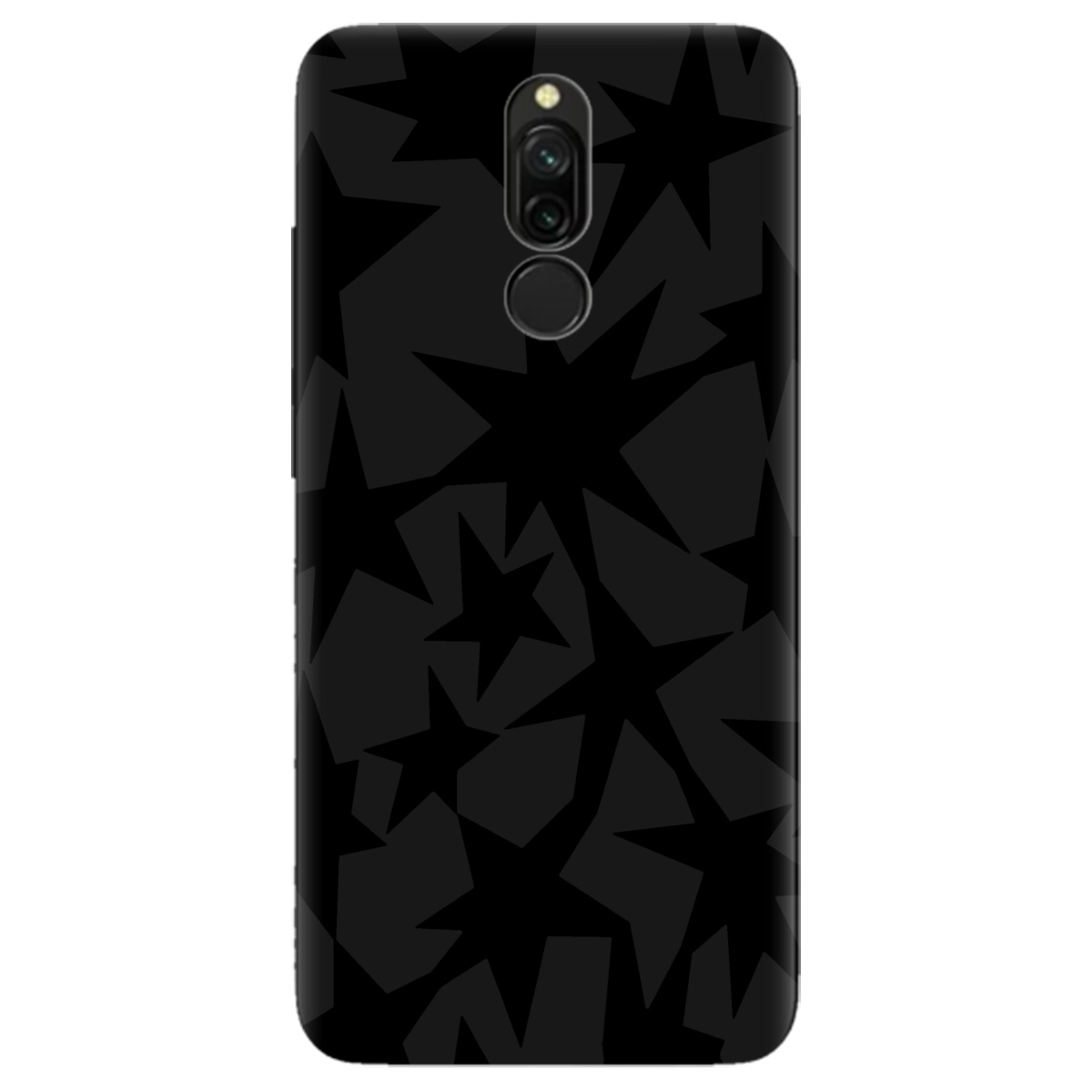 Чохол для Xiaomi Redmi 8 чорний матовий soft touch Black stars - фото 1 Чохол для Xiaomi Redmi 8 чорний матовий soft touch Black stars - фото 1 - Чохли для телефонів