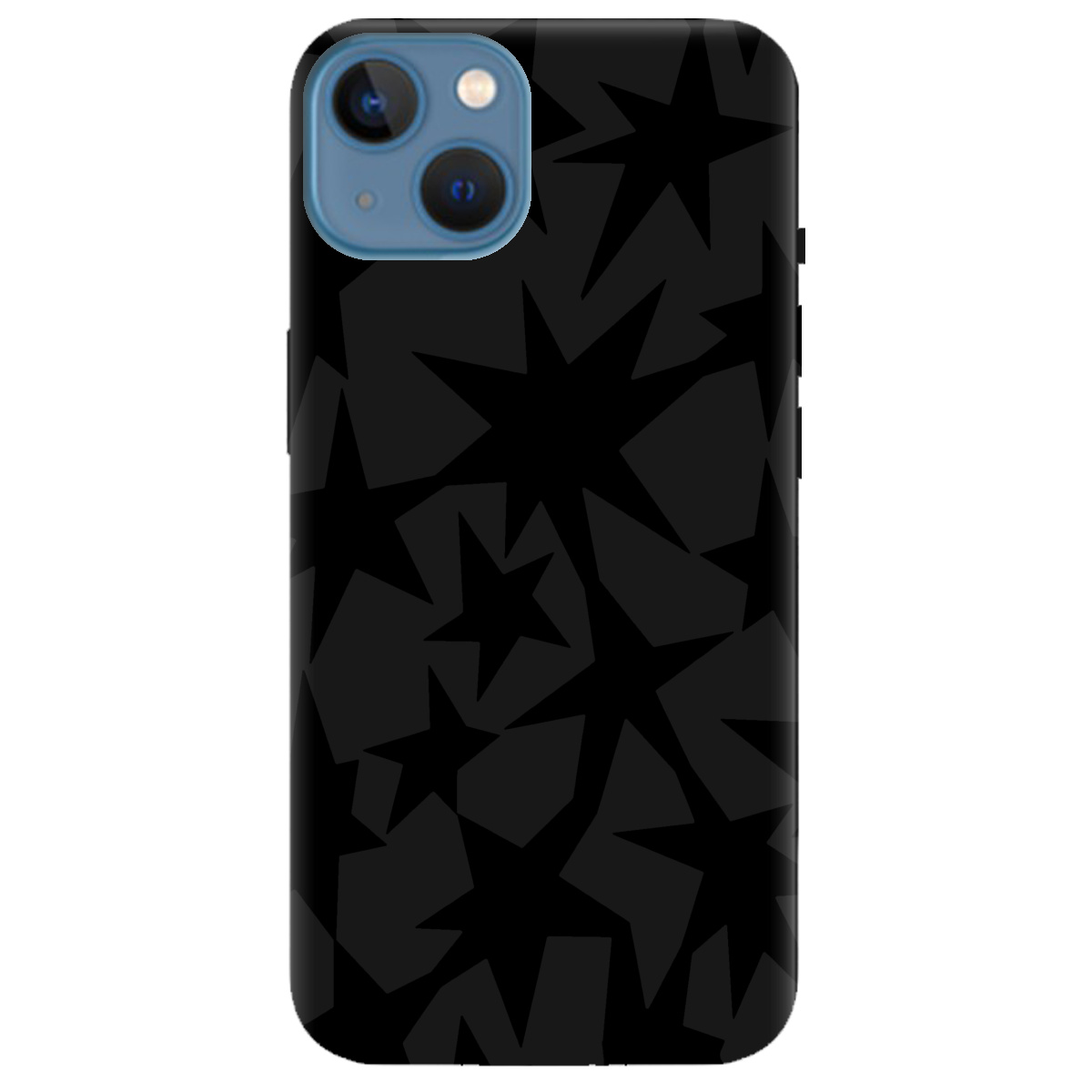 Чехол для Apple iPhone 13 черный матовый soft touch Black stars - фото 1 - Чехлы для телефонов