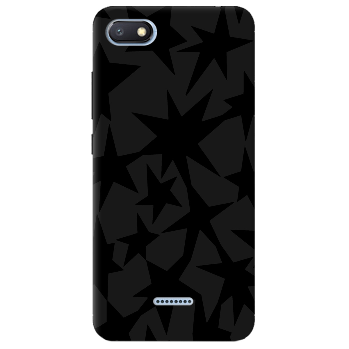 Чехол для Xiaomi Redmi 6A черный матовый soft touch Black stars - фото 1 - Чехлы для телефонов