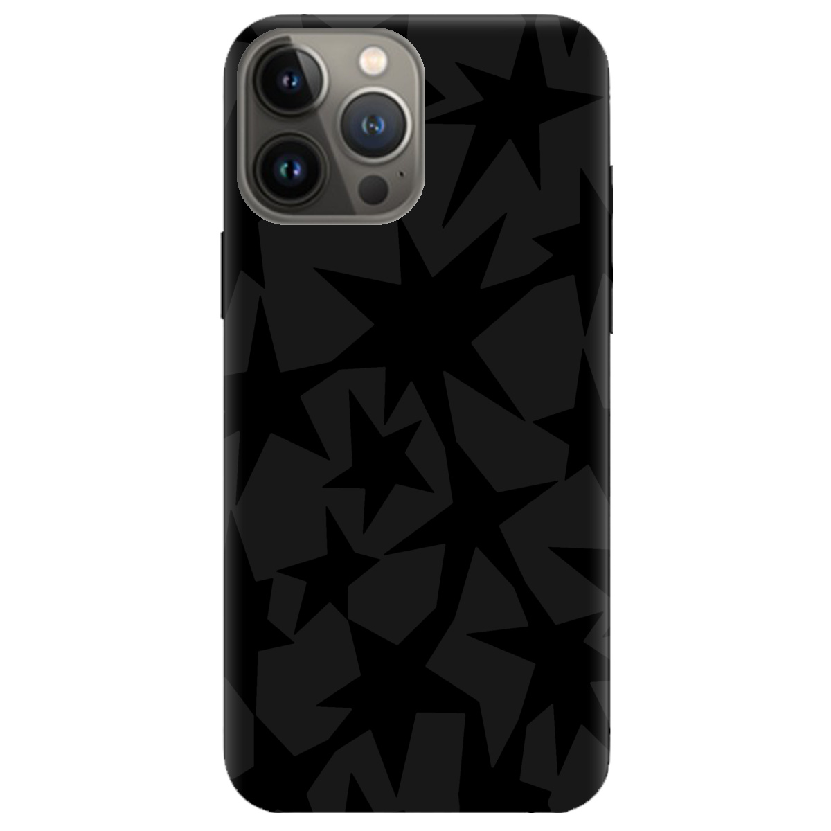 Чехол для Apple iPhone 13 Pro черный матовый soft touch Black stars - фото 1 - Чехлы для телефонов
