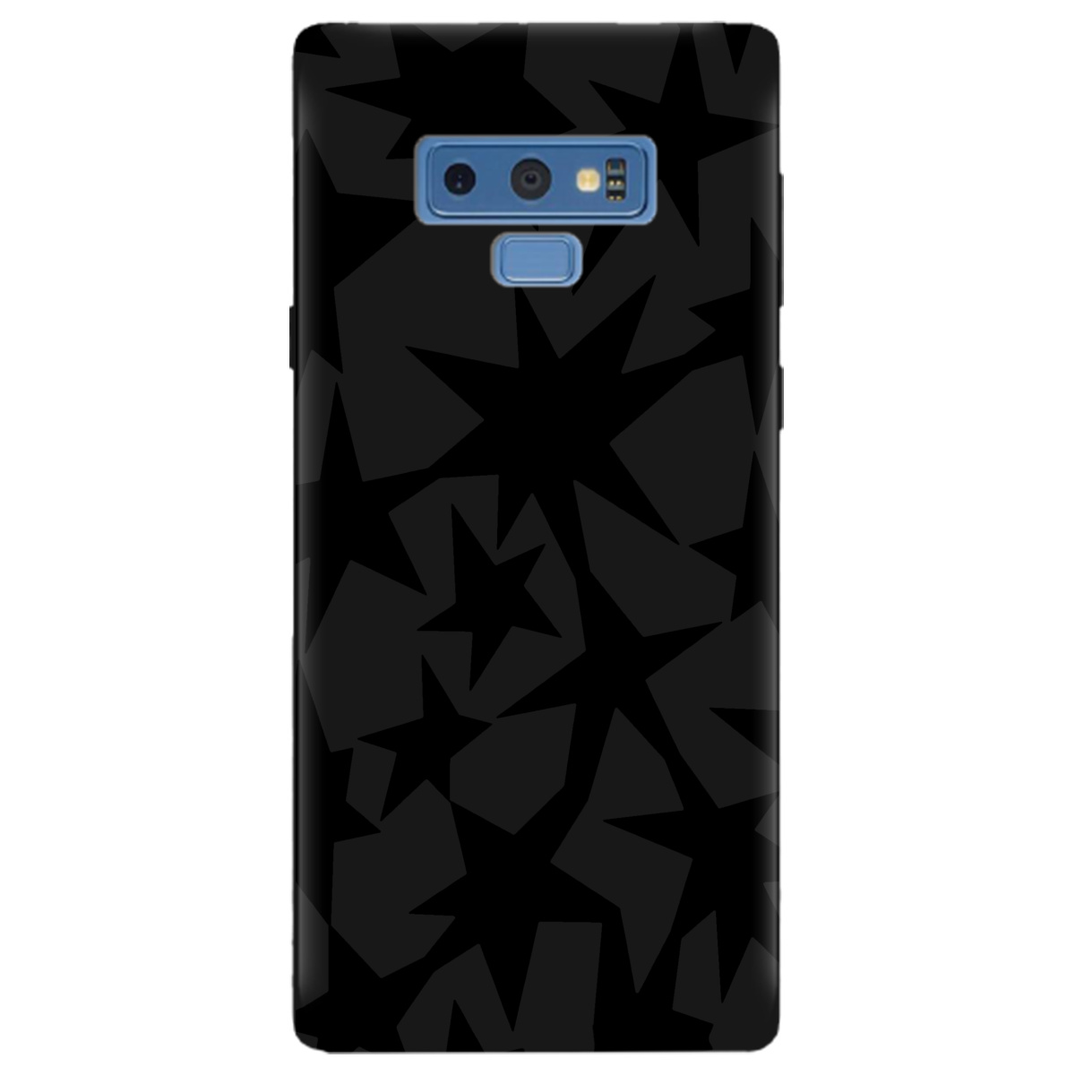 Чехол для Samsung Galaxy Note 9 черный матовый soft touch Black stars - фото 1 - Чехлы для телефонов