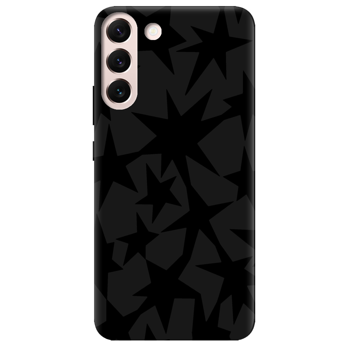 Чохол для Samsung Galaxy S22 Plus чорний матовий soft touch Black stars - фото 1 - Чохли для телефонів