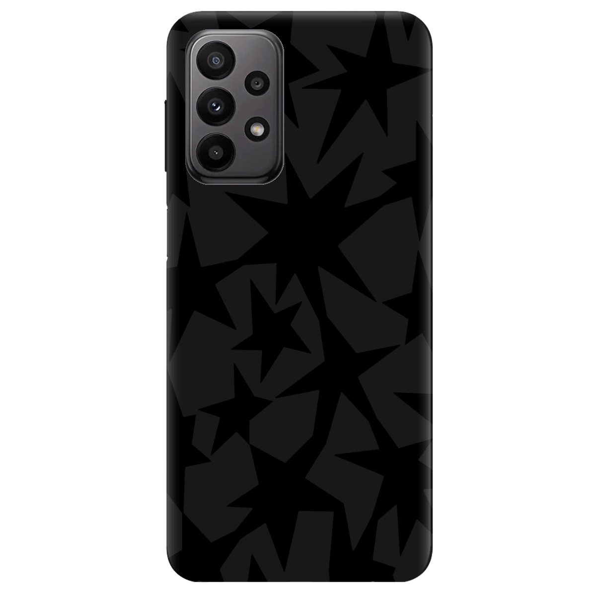 Чохол для Samsung Galaxy A23 4G чорний матовий soft touch Black stars - фото 1 Чохол для Samsung Galaxy A23 4G чорний матовий soft touch Black stars - фото 1 - Чохли для телефонів