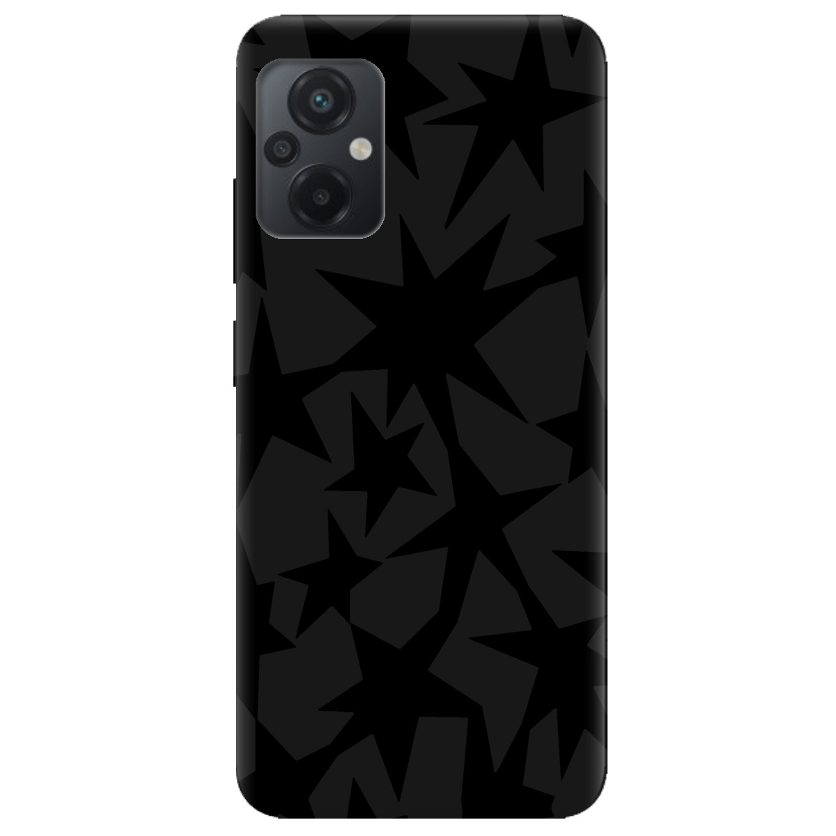 Чехол для Xiaomi Poco M5 черный матовый soft touch Black stars - фото 1 - Чехлы для телефонов