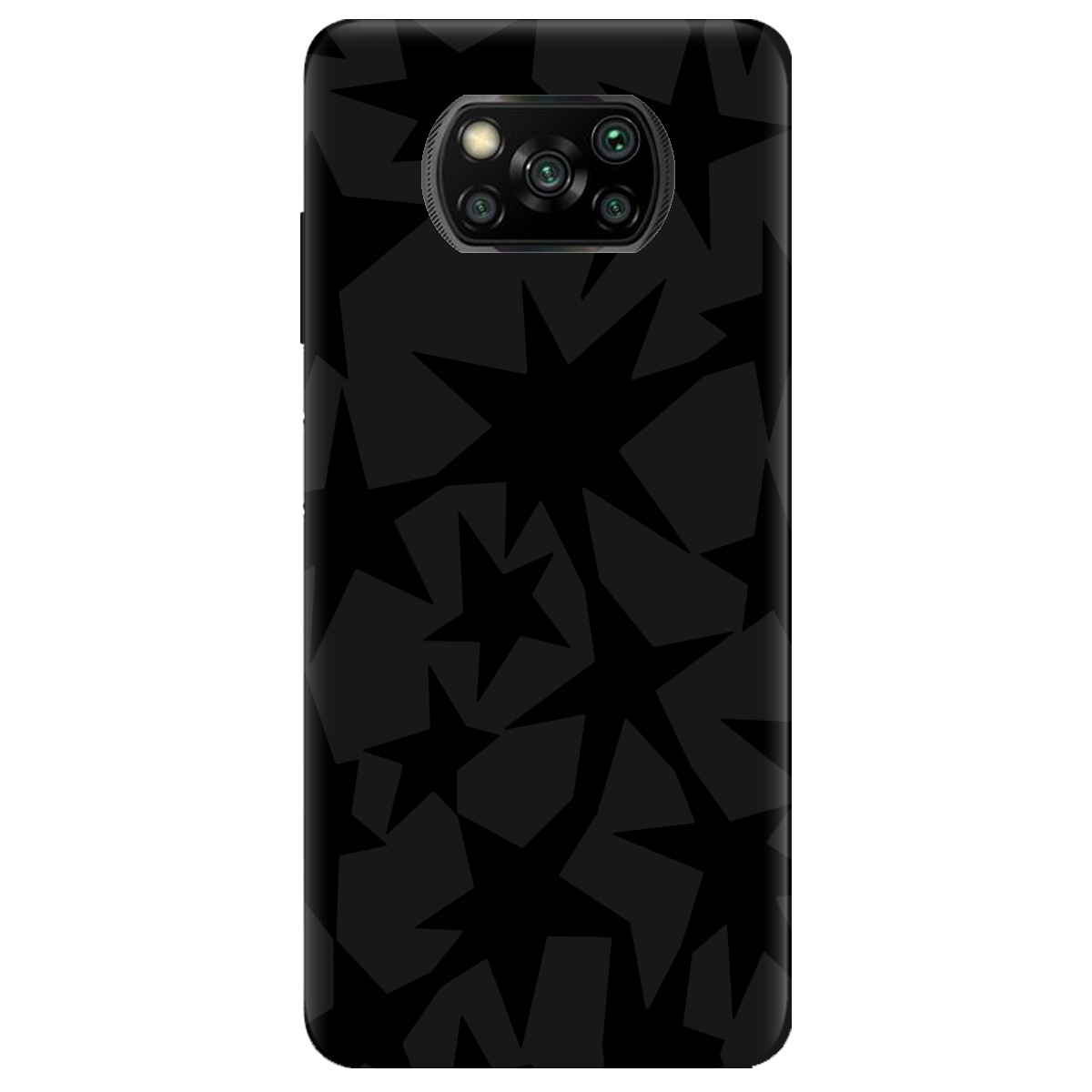Чохол для Xiaomi Poco X3 Pro чорний матовий soft touch Black stars - фото 1 Чохол для Xiaomi Poco X3 Pro чорний матовий soft touch Black stars - фото 1 - Чохли для телефонів