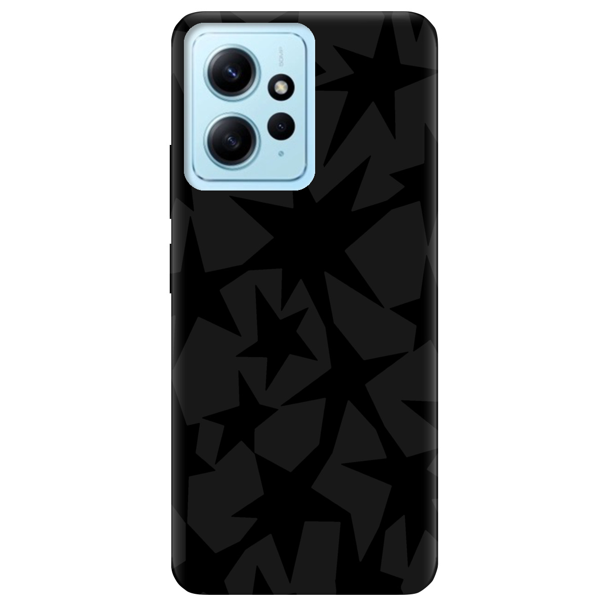 Чехол для Xiaomi Redmi Note 12 4G черный матовый soft touch Black stars - фото 1 Чехол для Xiaomi Redmi Note 12 4G черный матовый soft touch Black stars - фото 1 - Чехлы для телефонов