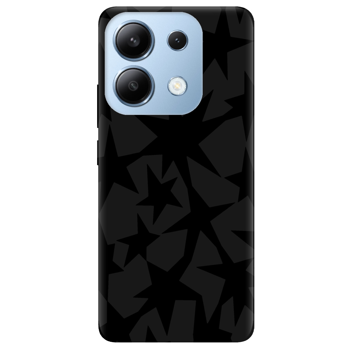 Чохол для Xiaomi Redmi Note 13 4G чорний матовий soft touch Black stars - фото 1 - Чохли для телефонів