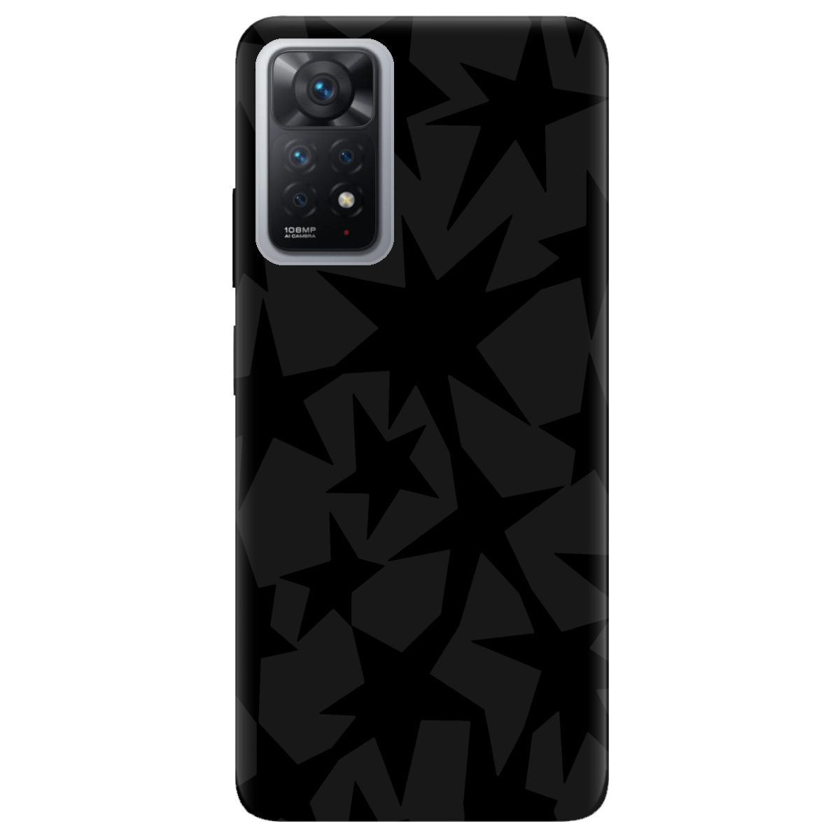 Чохол для Xiaomi Redmi Note 12 Pro 4G чорний матовий soft touch Black stars - фото 1 - Чохли для телефонів