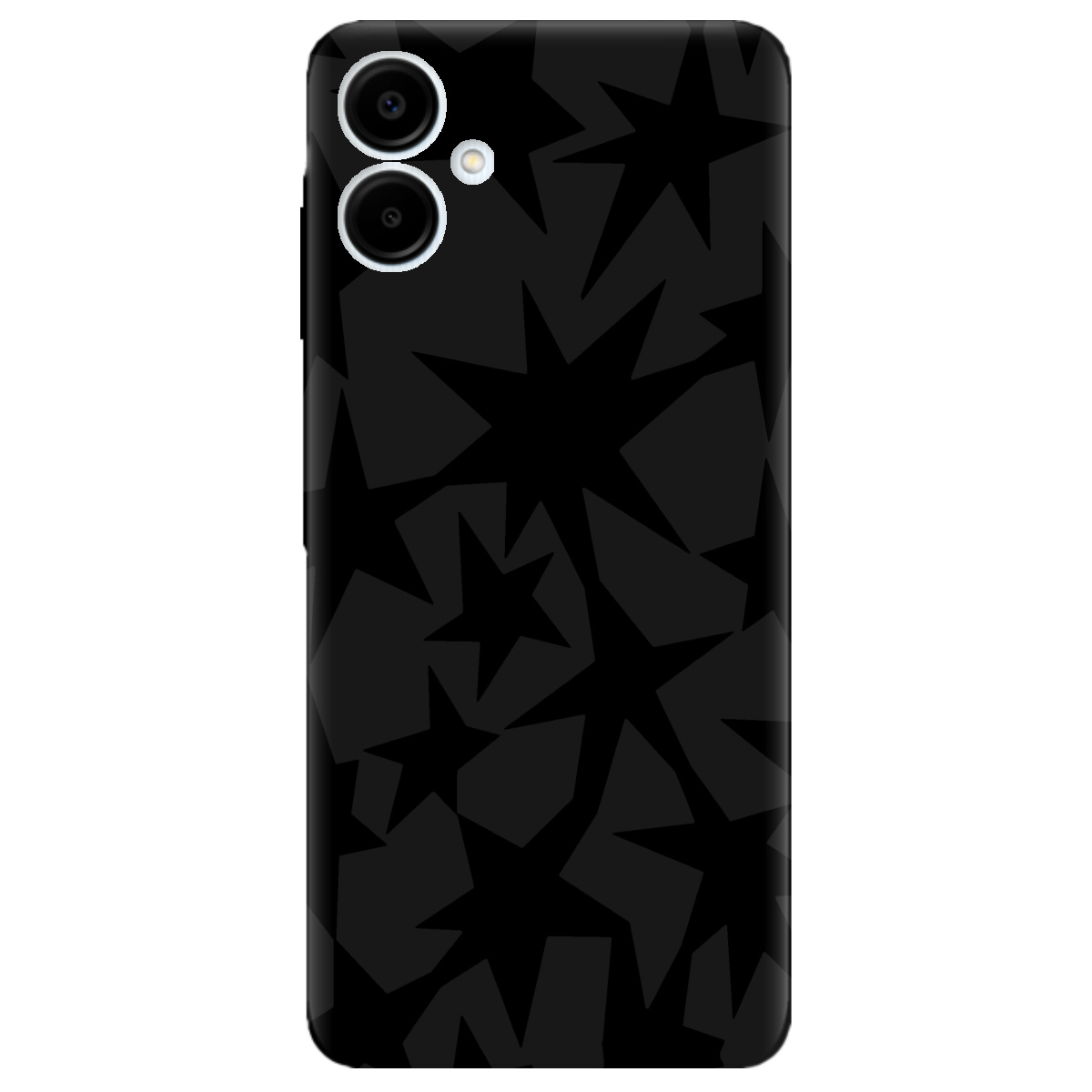 Чехол для Samsung Galaxy A06 черный матовый soft touch Black stars - фото 1 Чехол для Samsung Galaxy A06 черный матовый soft touch Black stars - фото 1 - Чехлы для телефонов