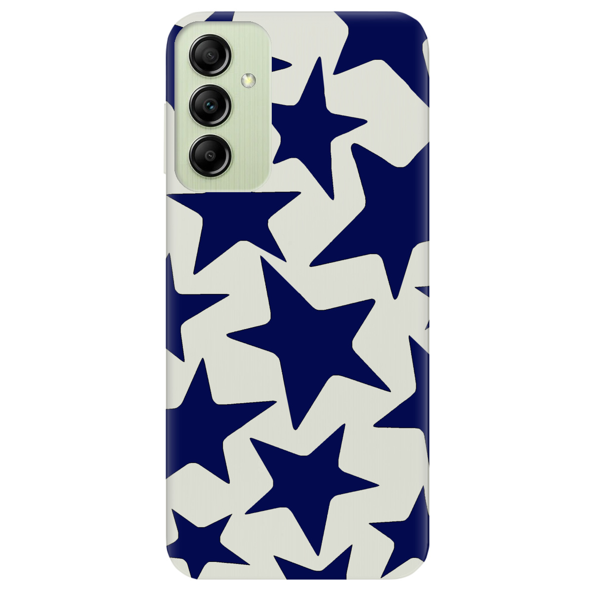 Чехол для Samsung Galaxy A14 полупрозрачный матовый soft touch Blue Star - фото 1 - Чехлы для телефонов