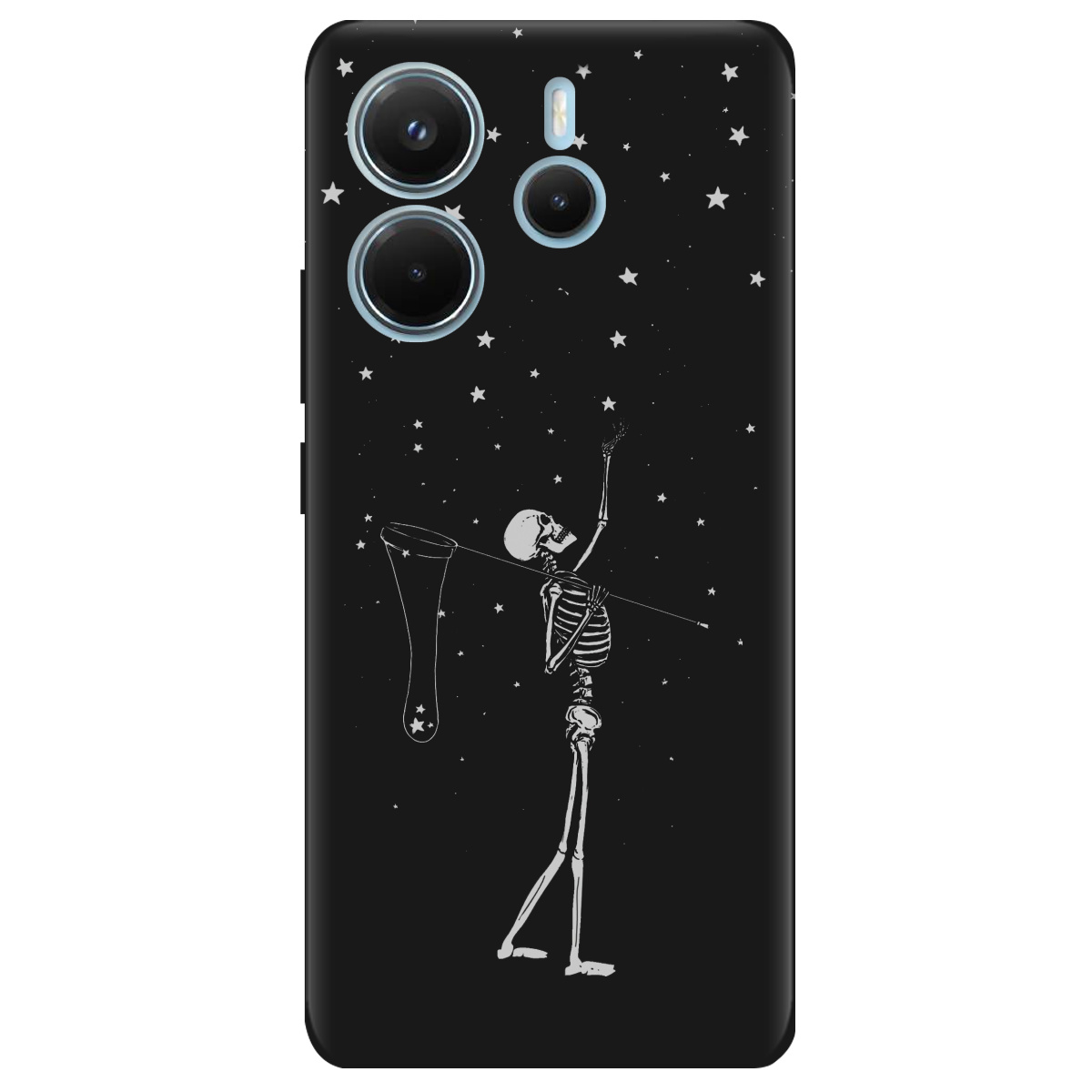 Чохол для Xiaomi Redmi Note 14 4G чорний матовий soft touch Stars night - фото 1 - Чохли для телефонів