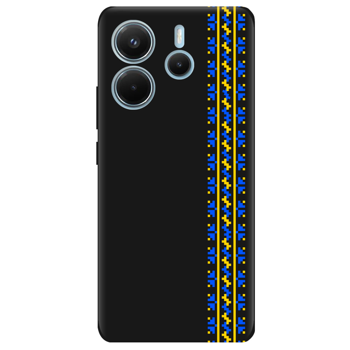 Чохол для Xiaomi Redmi Note 14 4G чорний матовий soft touch Embroidery - фото 1 - Чохли для телефонів