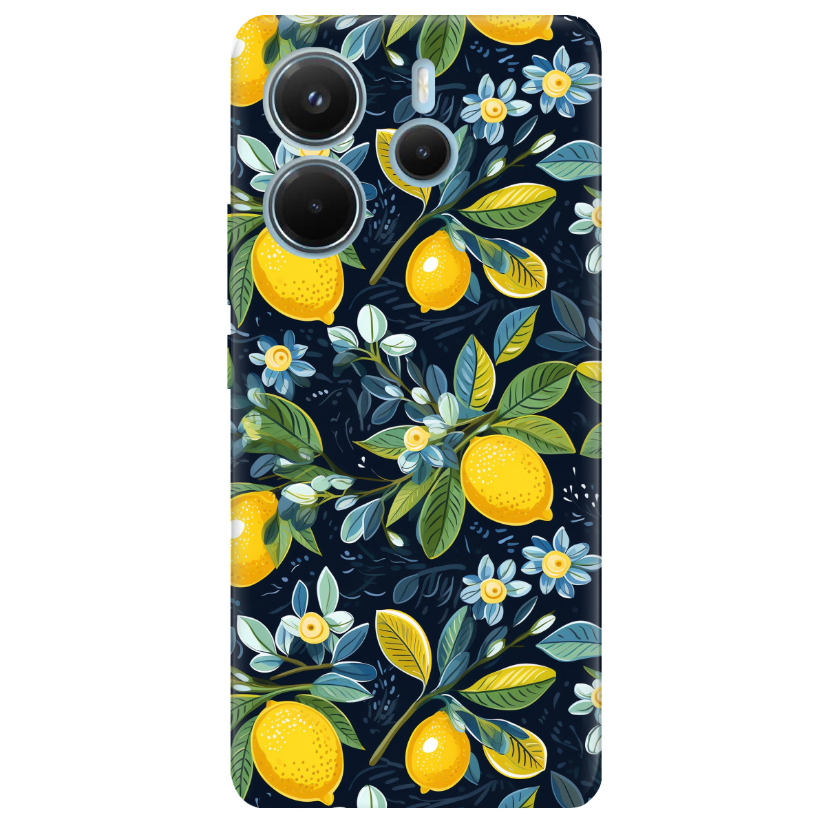 Чехол для Xiaomi Redmi Note 14 4G Lemon with flower - фото 1 - Чехлы для телефонов