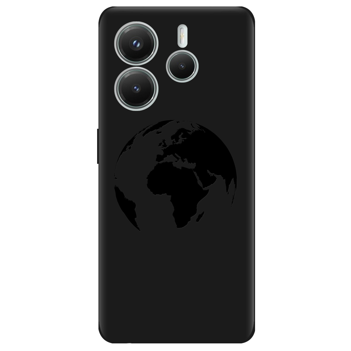 Чохол для Xiaomi Redmi Note 14 5G чорний матовий soft touch Planet - фото 1 - Чохли для телефонів