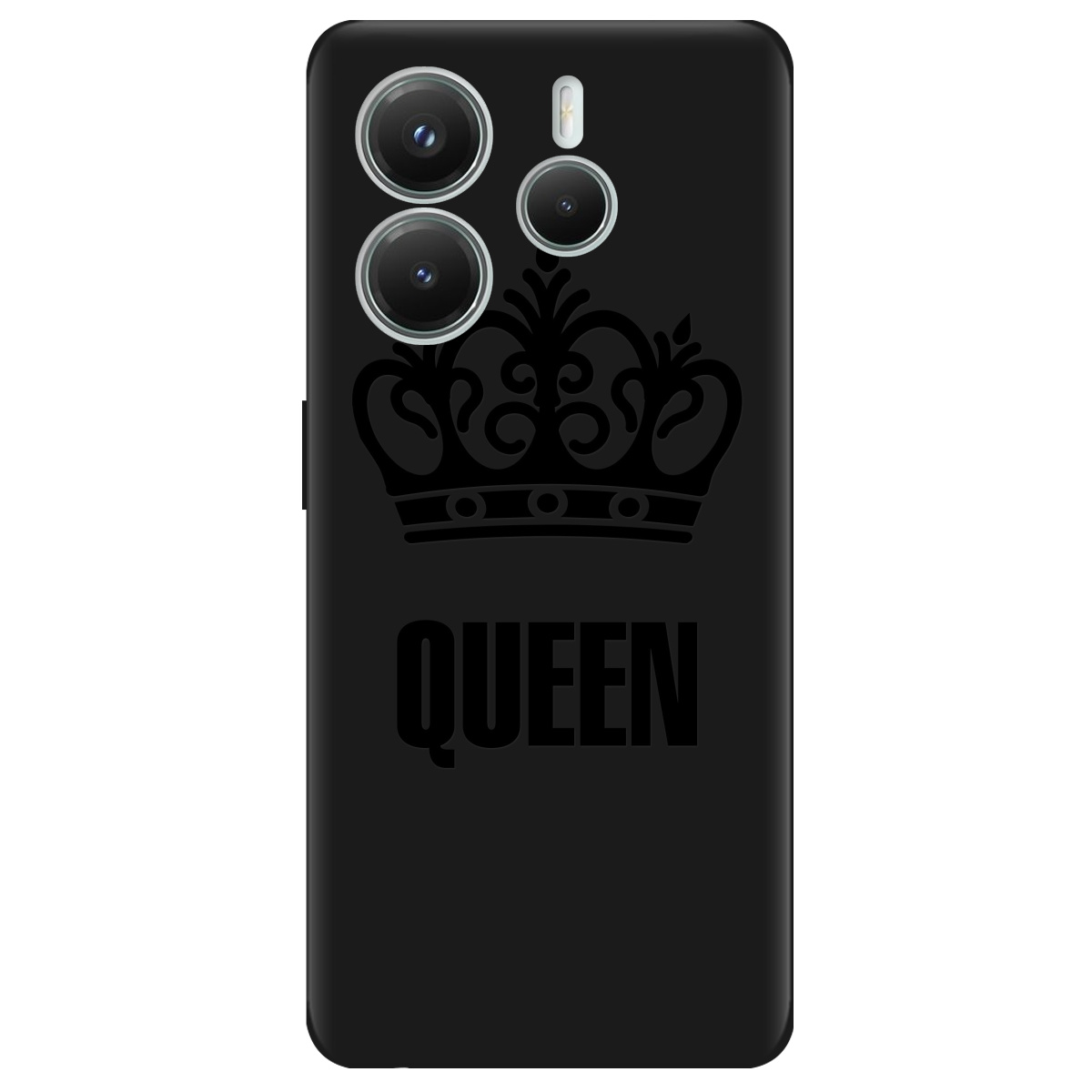 Чехол для Xiaomi Redmi Note 14 5G черный матовый soft touch Queen - фото 1 Чехол для Xiaomi Redmi Note 14 5G черный матовый soft touch Queen - фото 1 - Чехлы для телефонов
