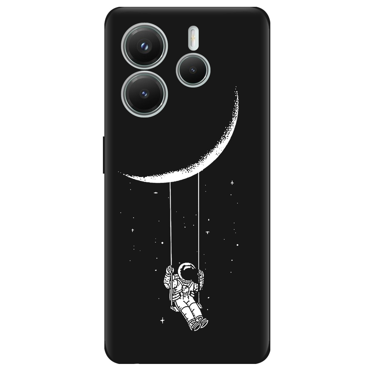 Чехол для Xiaomi Redmi Note 14 5G черный матовый soft touch Swing - фото 1 - Чехлы для телефонов