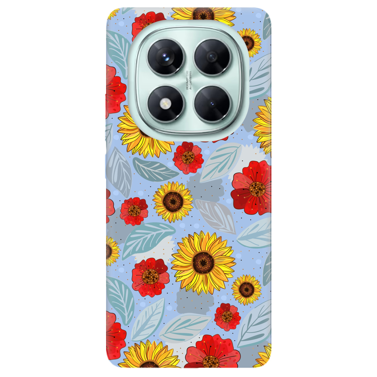 Чехол для Xiaomi Redmi Note 14 Pro 5G Соняшники і маки - фото 1 - Чехлы для телефонов