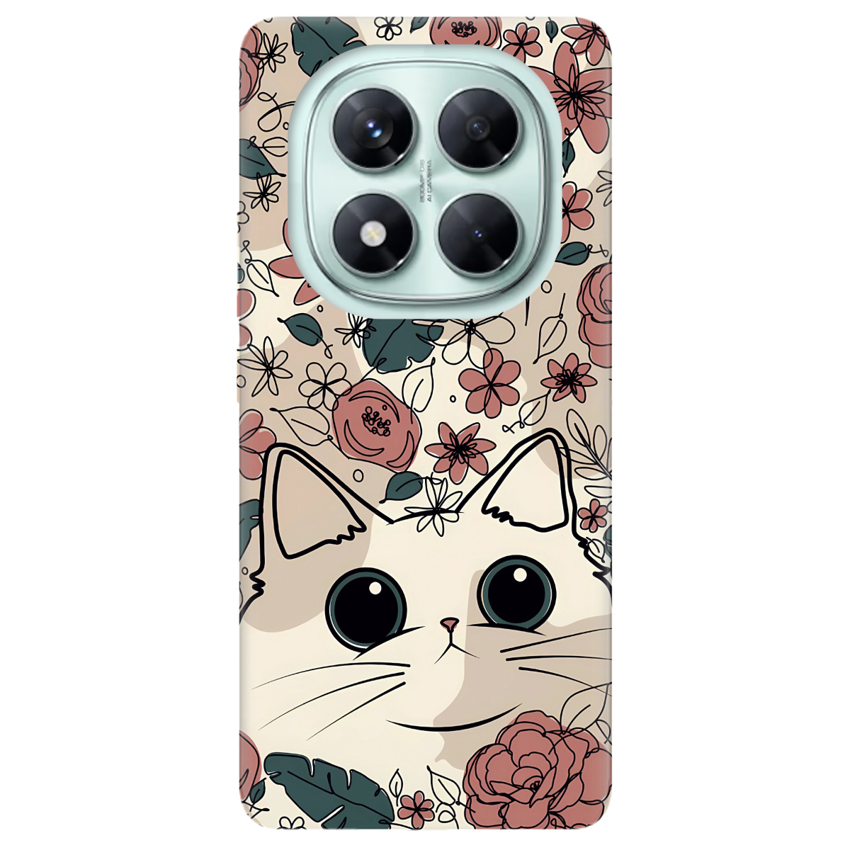Чохол для Xiaomi Redmi Note 14 Pro 5G Flower cat - фото 1 - Чохли для телефонів