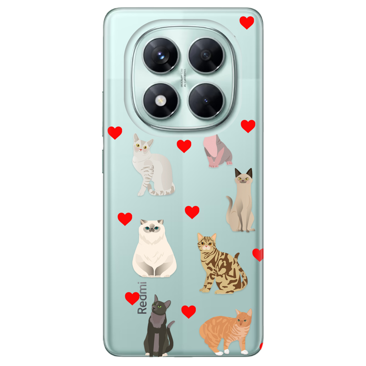 Чехол для Xiaomi Redmi Note 14 Pro 5G Любов у кожному мяу - фото 1 - Чехлы для телефонов