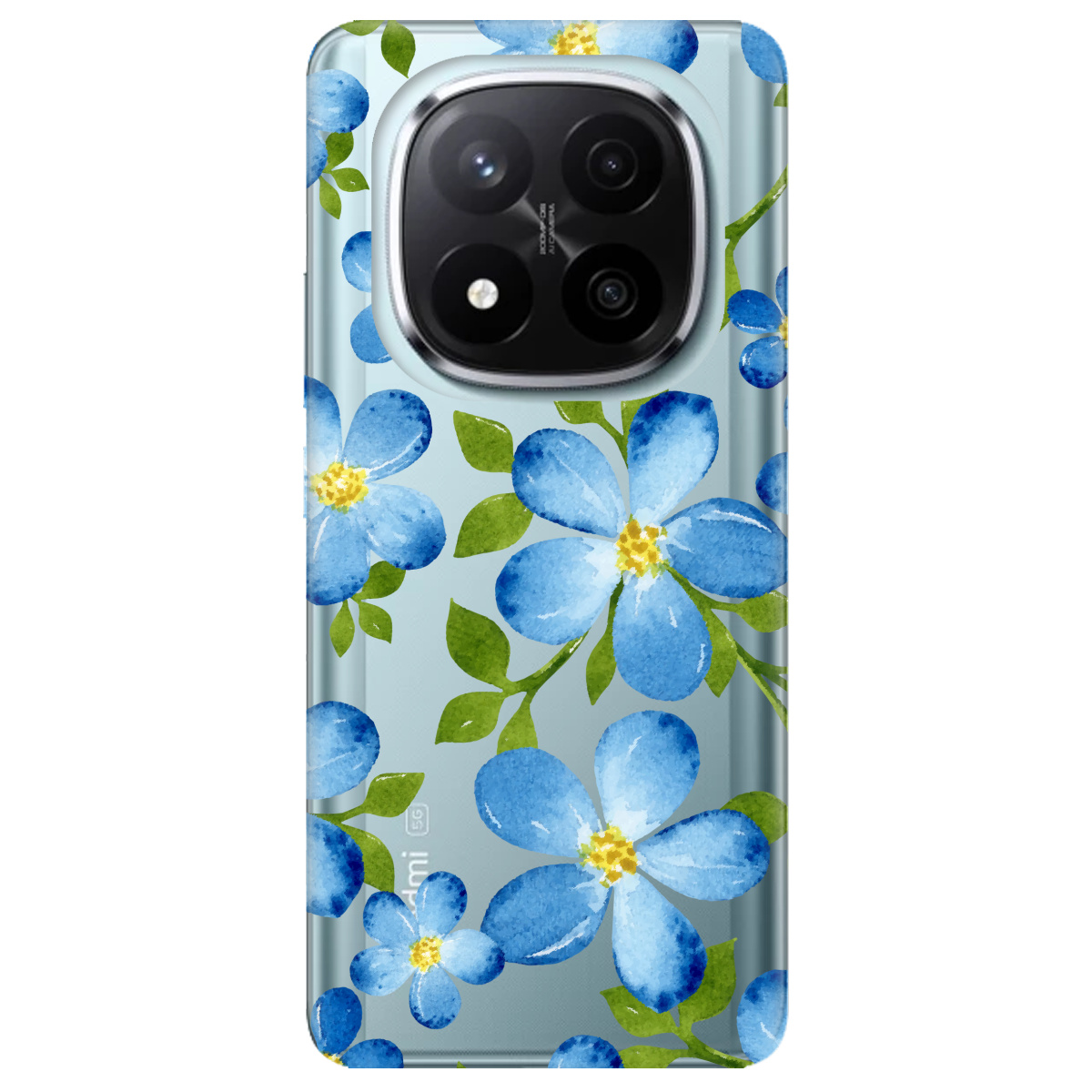 Чохол для Xiaomi Redmi Note 14 Pro + 5G Flowers blue - фото 1 Чохол для Xiaomi Redmi Note 14 Pro + 5G Flowers blue - фото 1 - Чохли для телефонів