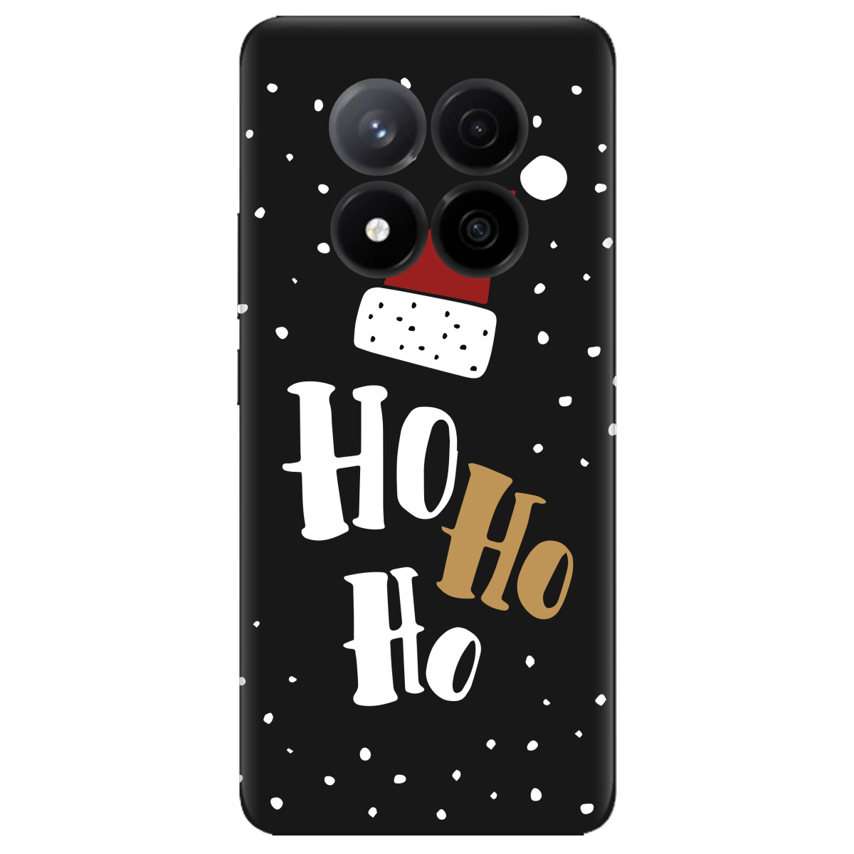 Чохол для Xiaomi Redmi Note 14 Pro + 5G чорний матовий soft touch Ho-ho-ho - фото 1 - Чохли для телефонів