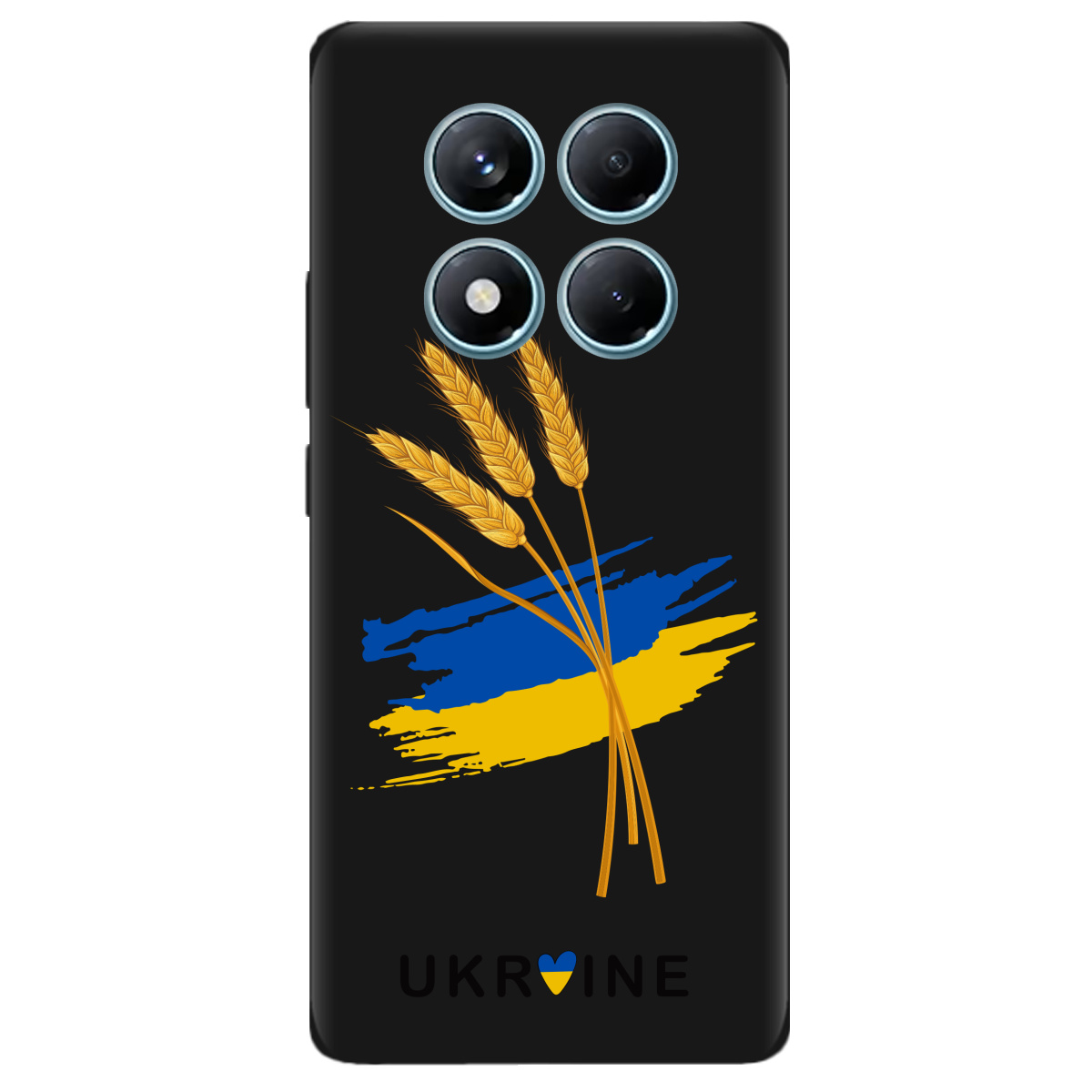 Чехол для Xiaomi Redmi Note 14 Pro 4G черный матовый soft touch Spikelets - фото 1 - Чехлы для телефонов