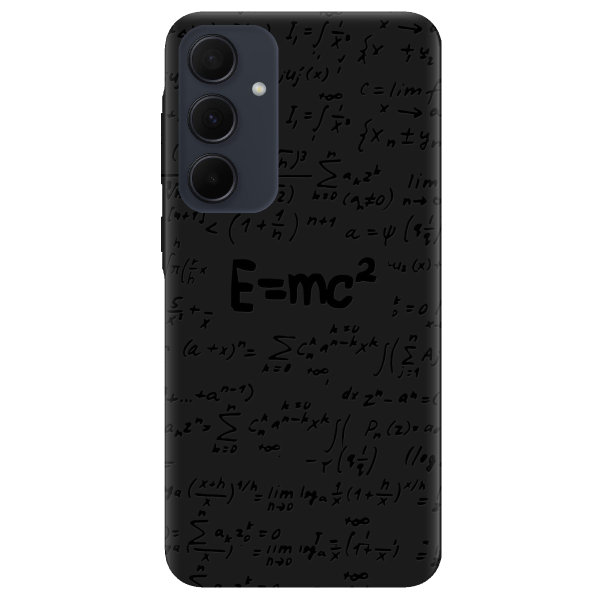 Чохол для Samsung Galaxy A35 чорний матовий soft touch Black Einstein - фото 1 - Чохли для телефонів