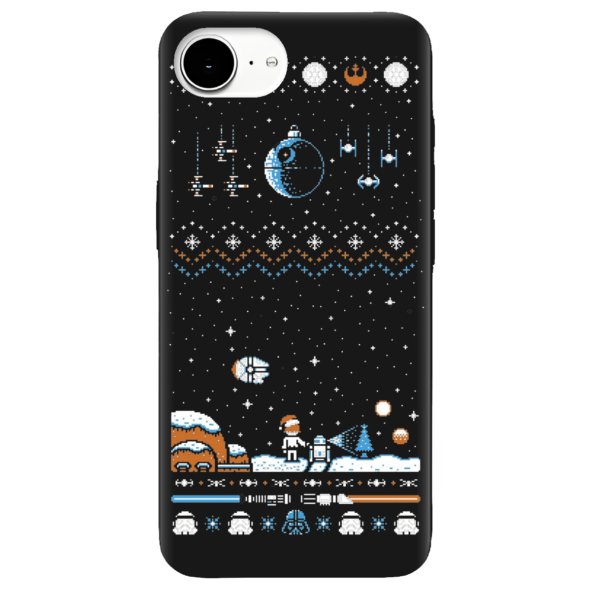 Чехол для Apple iPhone 16e черный матовый soft touch Star wars - фото 1 Чехол для Apple iPhone 16e черный матовый soft touch Star wars - фото 1 - Чехлы для телефонов