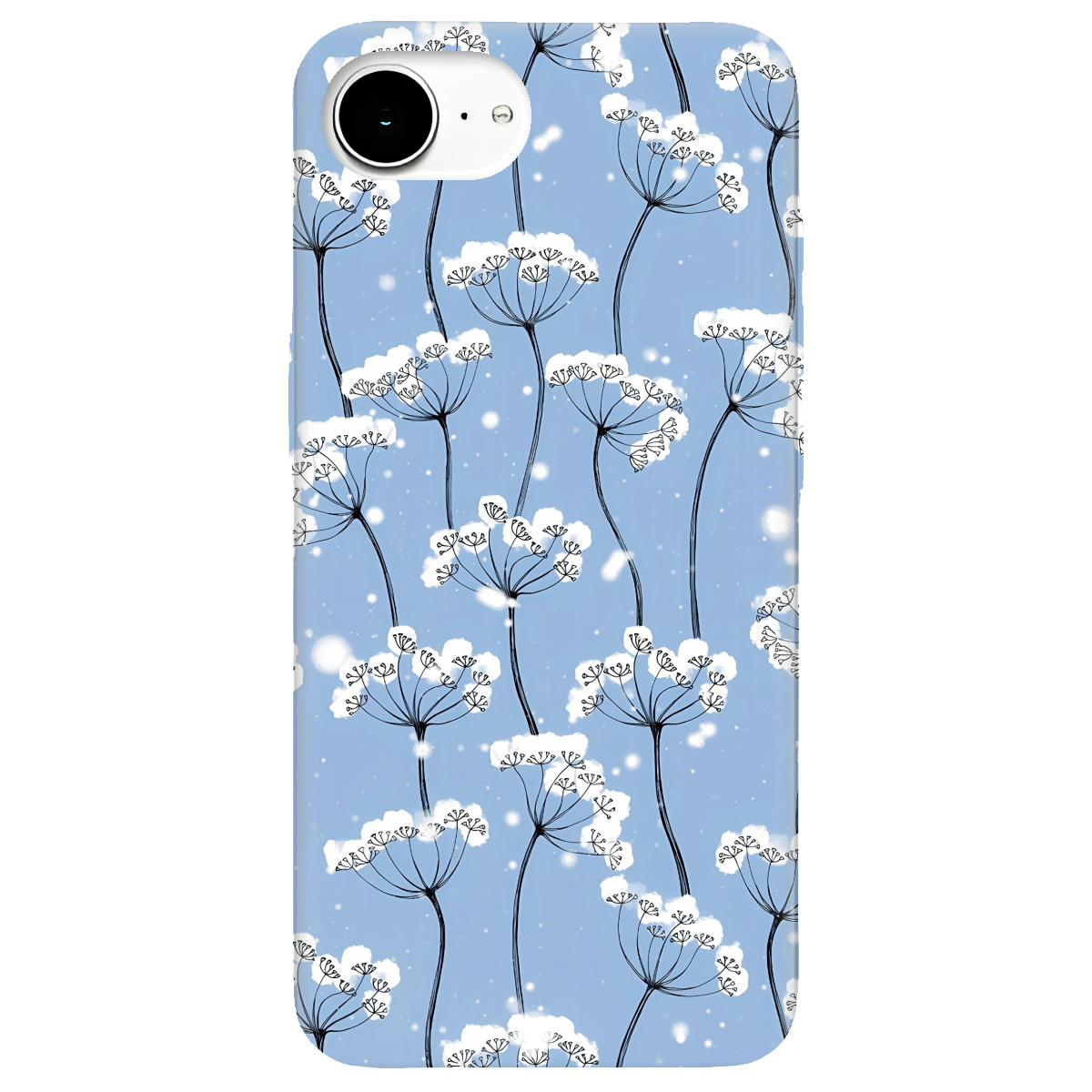 Чохол для Apple iPhone 16e Пухнасті сніжинки - фото 1 - Чохли для телефонів