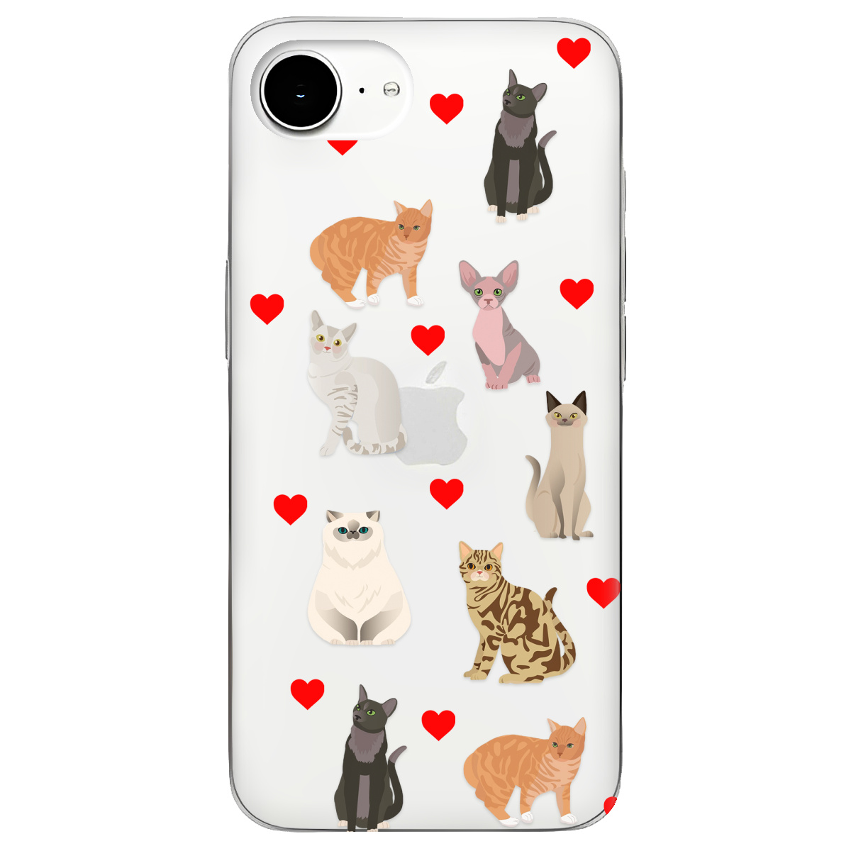 Чехол для Apple iPhone 16e Любов у кожному мяу - фото 1 - Чехлы для телефонов