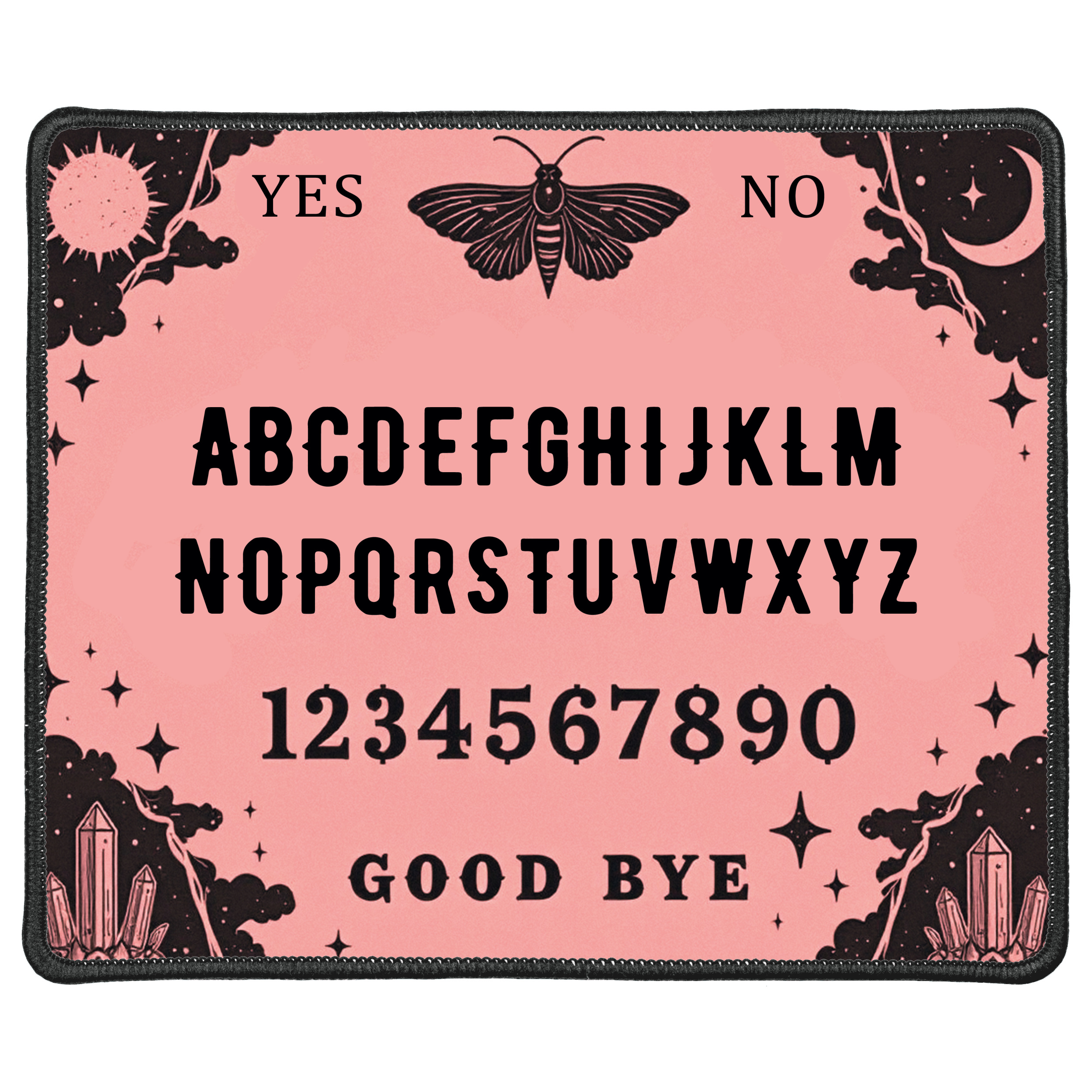 Килимок для миші з чорним оверлоком (30 * 25 см) Містичний шепіт - фото 1 - Килимки для миші