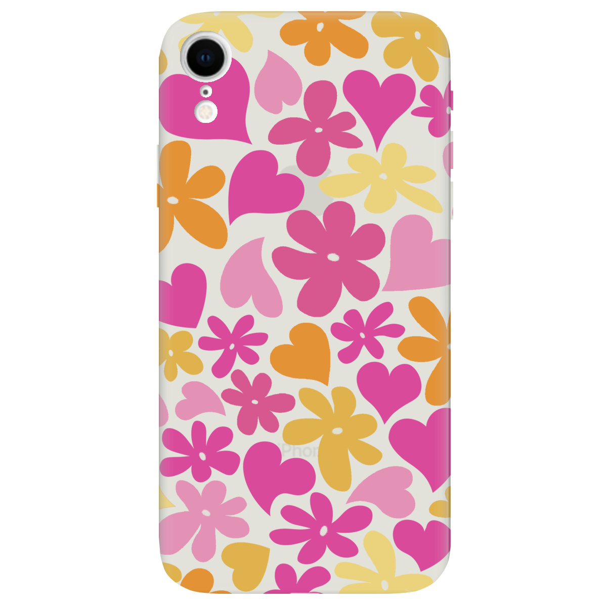 Чохол для Apple iPhone XR напівпрозорий матовий soft touch Blooming Love (white) - фото 1 - Чохли для телефонів