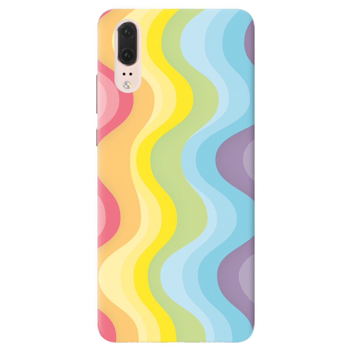 Чехол для Huawei P20 Веселкові хвилі - фото 1 Чехол для Huawei P20 Веселкові хвилі - фото 1 - Чехлы для телефонов