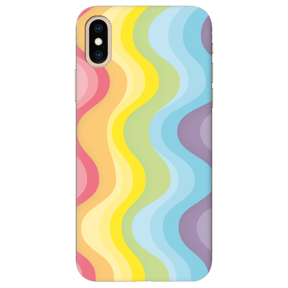 Чохол для Apple iPhone XS Веселкові хвилі - фото 1 - Чохли для телефонів
