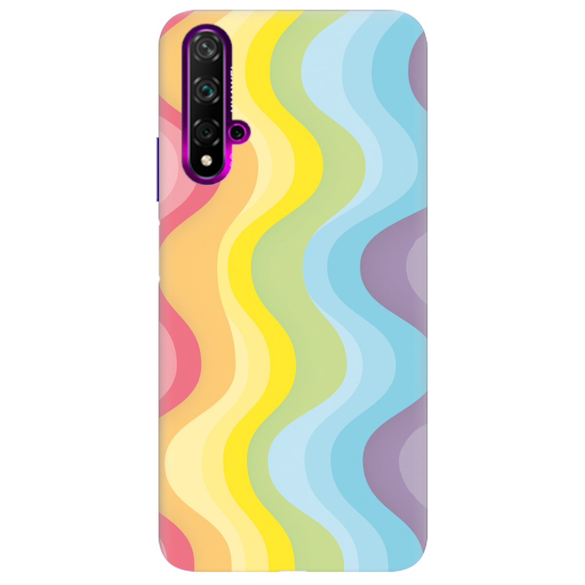 Чехол для Huawei Nova 5T Веселкові хвилі - фото 1 - Чехлы для телефонов