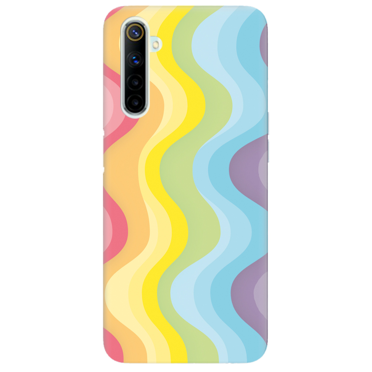 Чохол для Realme 6 Веселкові хвилі - фото 1 - Чохли для телефонів