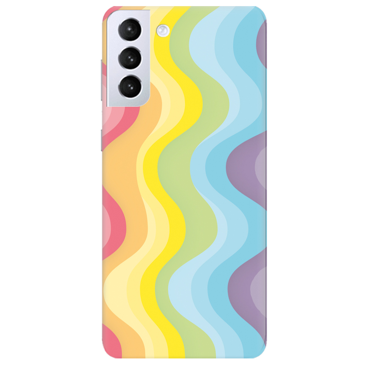 Чохол для Samsung Galaxy S21 Plus Веселкові хвилі - фото 1 Чохол для Samsung Galaxy S21 Plus Веселкові хвилі - фото 1 - Чохли для телефонів