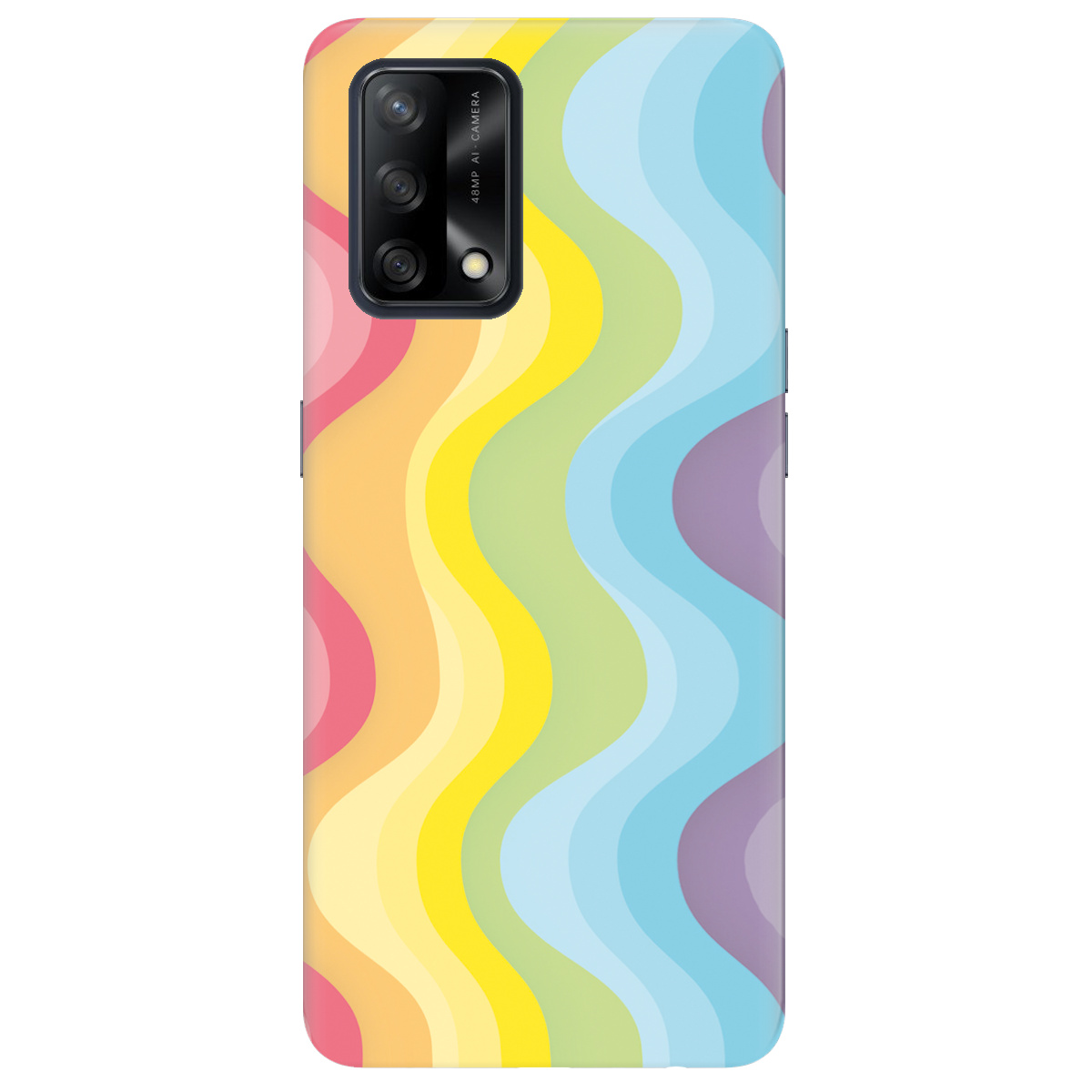 Чохол для Oppo A74 4G Веселкові хвилі - фото 1 Чохол для Oppo A74 4G Веселкові хвилі - фото 1 - Чохли для телефонів