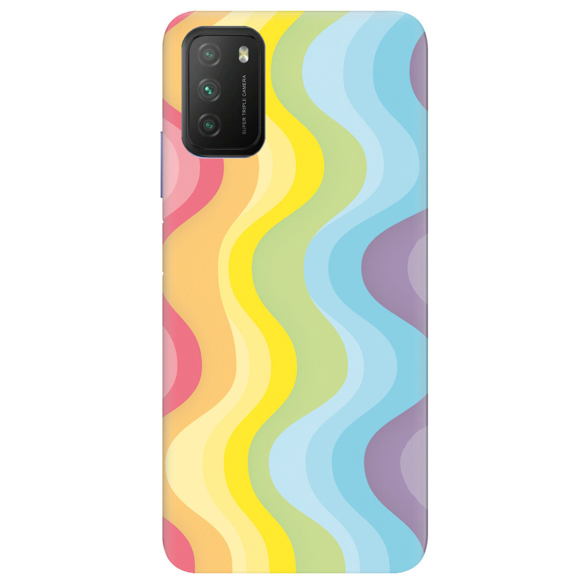 Чохол для Xiaomi Poco M3 Веселкові хвилі - фото 1 - Чохли для телефонів